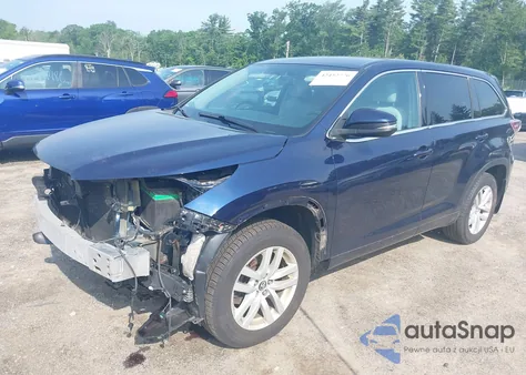 2016 Toyota Highlander Le V6 z USA, uszkodzony, nr VIN 5TDBKRFH4GS342532